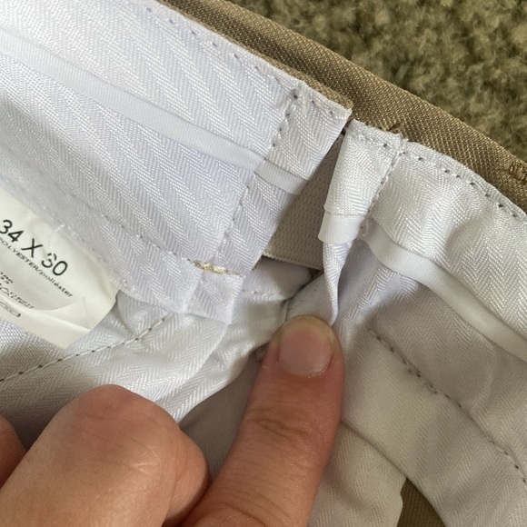 Haggar H26 Tan chino casual business flat front pants men size 34x30 - Picture 4 of 5